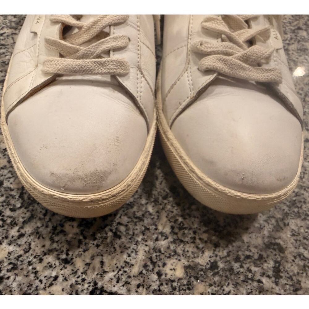 AllSaints White Leather Low-Top Sneakers Size 41 - Picture 9 of 9